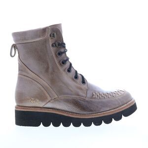 Bed Stu Brown Leather Lace-Up Heeled Boots